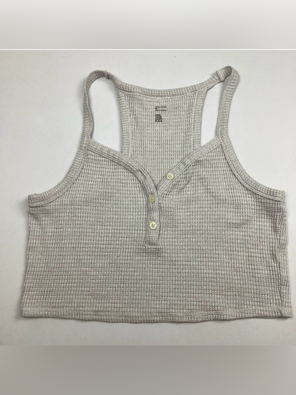 Gilly Hicks Crop Tank Top Grey  Medium